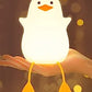 Lying Flat Duck Night Light, LED Squishy Duck Lamp, Cute Light Up Duck, Silicone Dimmable Nursery Nightlight, Rechargeable Bedside Touch Lamp for Breastfeeding, Finn The Duck.